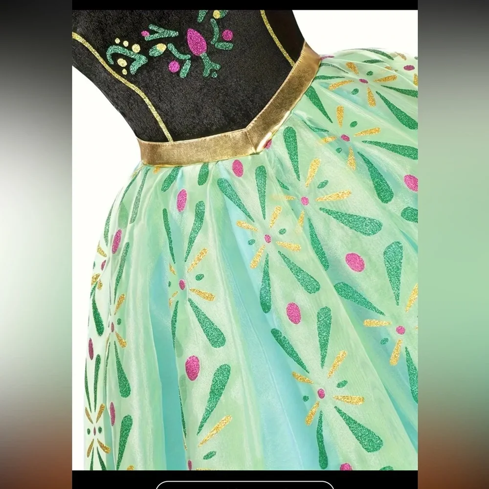 NWOT Green And Black Princess Dress Size 7-8 Years